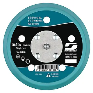 Plateau de ponçage aspirant Dynabrade 5 po, PSA, dureté moyenne, filetage 5/16-24